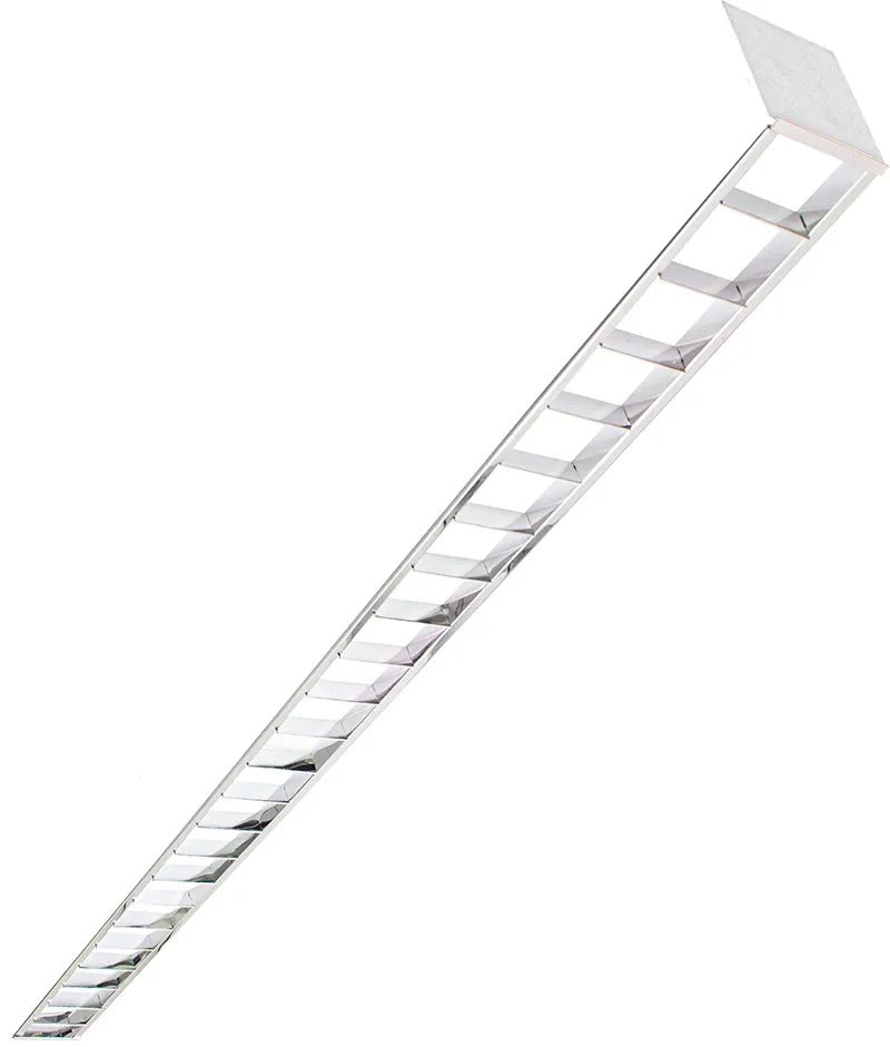 Westgate 4ft white LED seamless linear light fixture with louver lens, designed for architectural lighting applications.