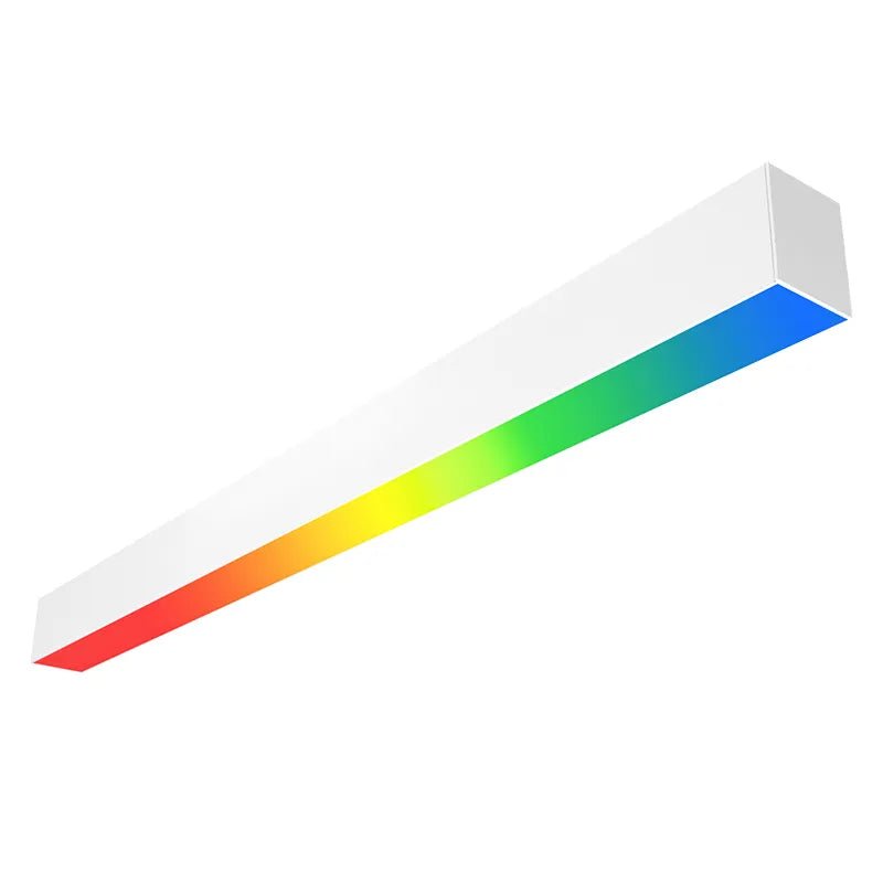 Westgate 4ft RGB LED linear light fixture with smart app control, 40W, white finish, ideal for modern LED lighting setups.