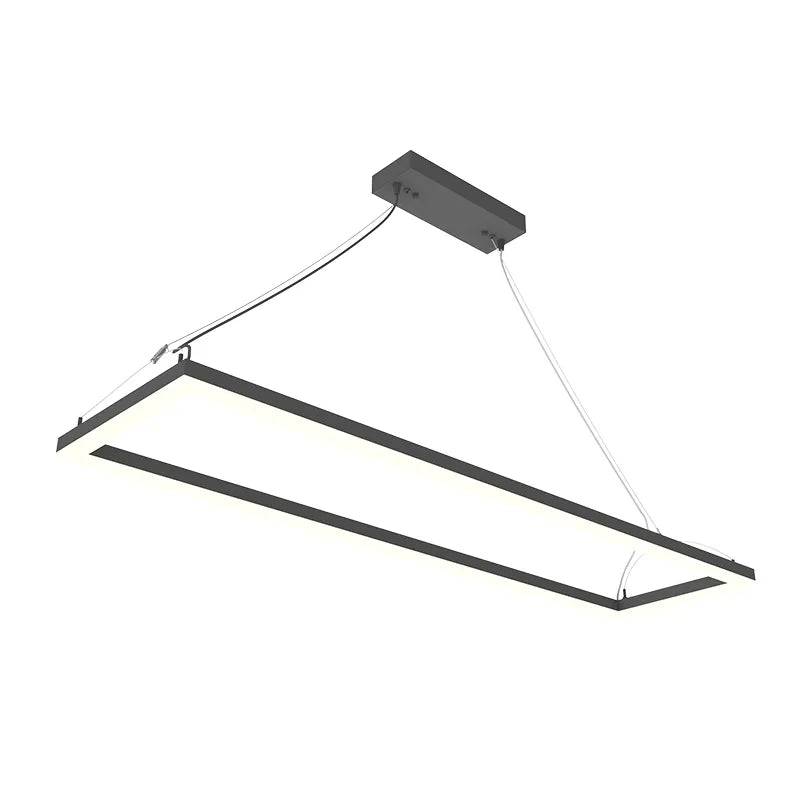 Black LED Suspended Frame Fixture, 40W/50W/60W, 3000K/3500K/4000K - Green Lighting Wholesale