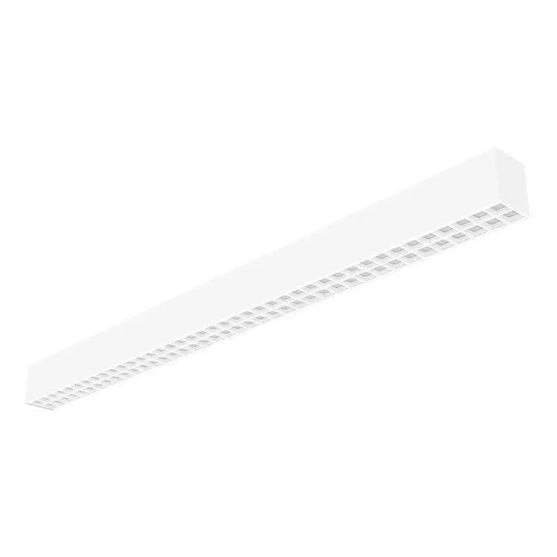 White 4ft Westgate LED architectural linear fixture with aperture option, adjustable wattage, and color selection.