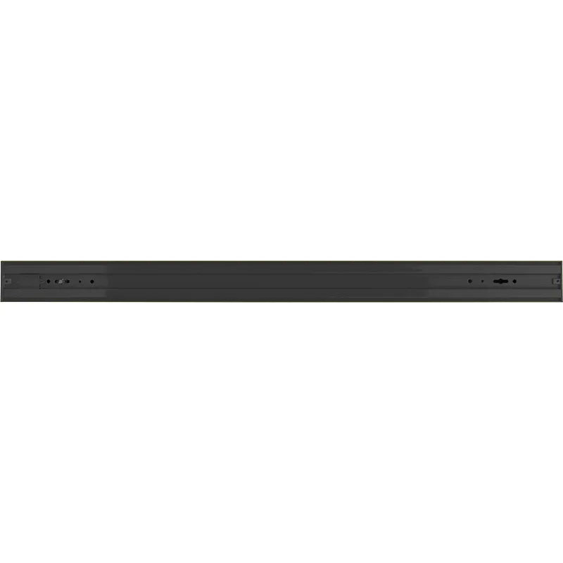 4-foot black Westgate LED linear fixture with seamless design and louver lens for architectural lighting.