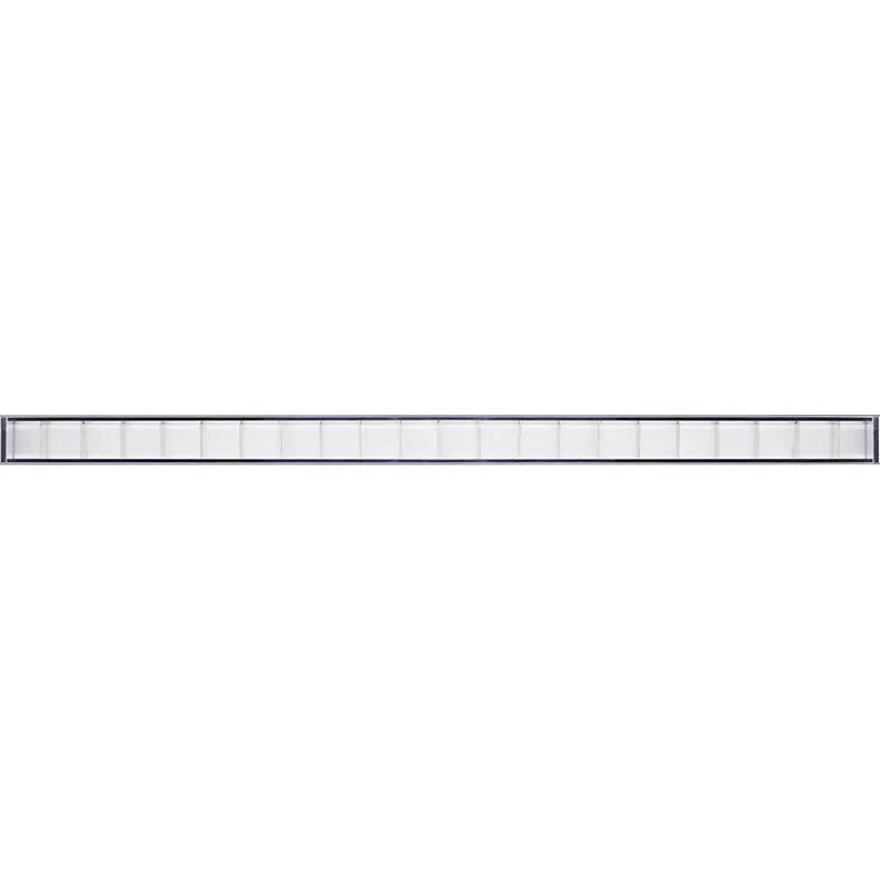 4-foot black Westgate LED linear fixture with seamless design and louver lens, ideal for architectural lighting applications.