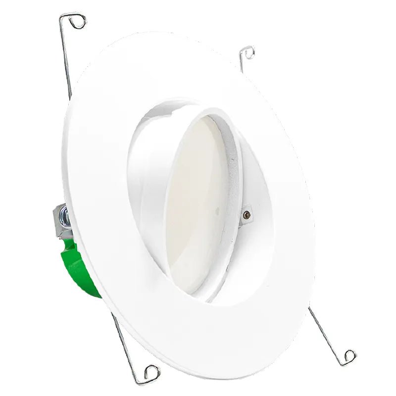 Westgate 6-inch adjustable-head LED recessed trim with 11W, CCT, for retrofit lighting, featuring a sleek, modern design.