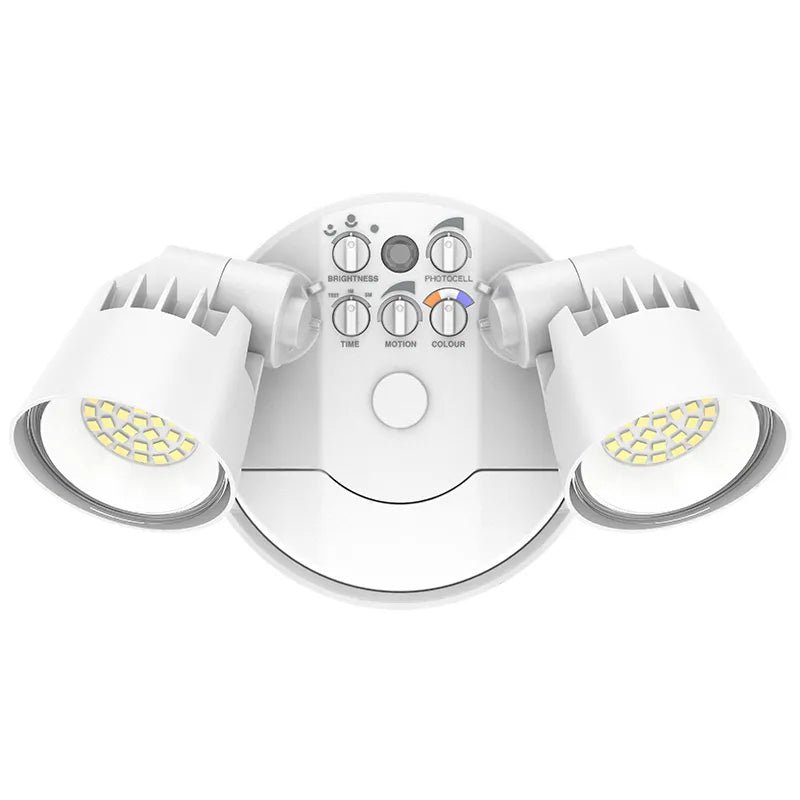 Westgate X-Gen Advance LED Security Light with PIR sensor in white, 16W-25W, available in 3000K, 4000K, and 5000K color temperatures