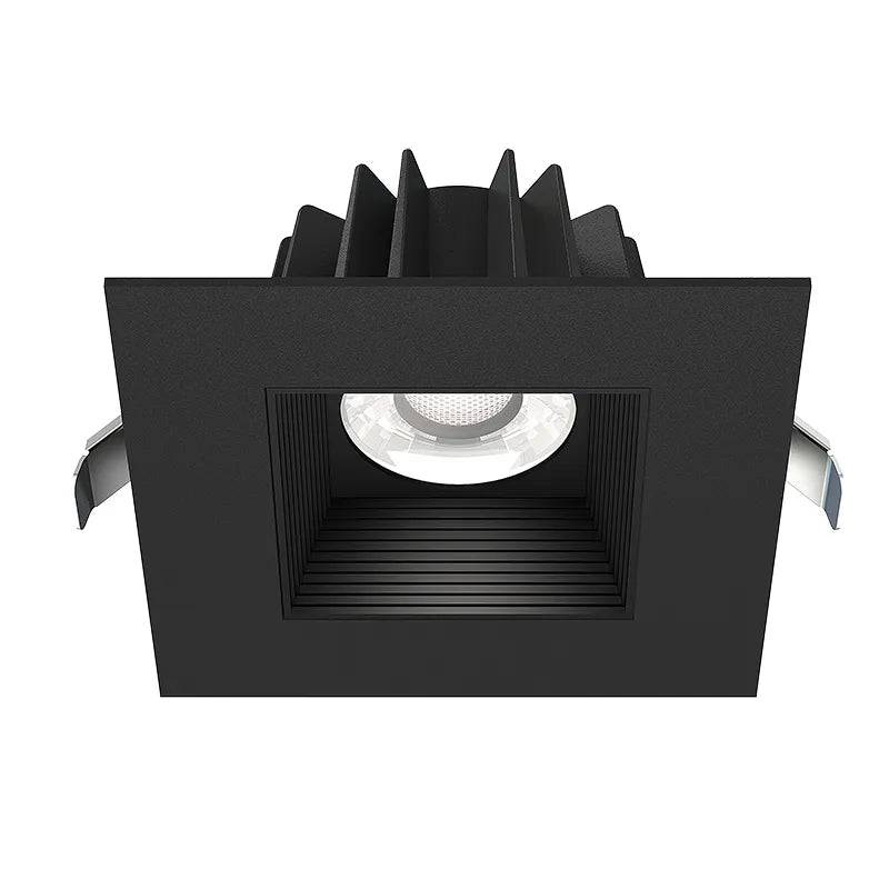 4" Black Square LED Canless Light, 15W