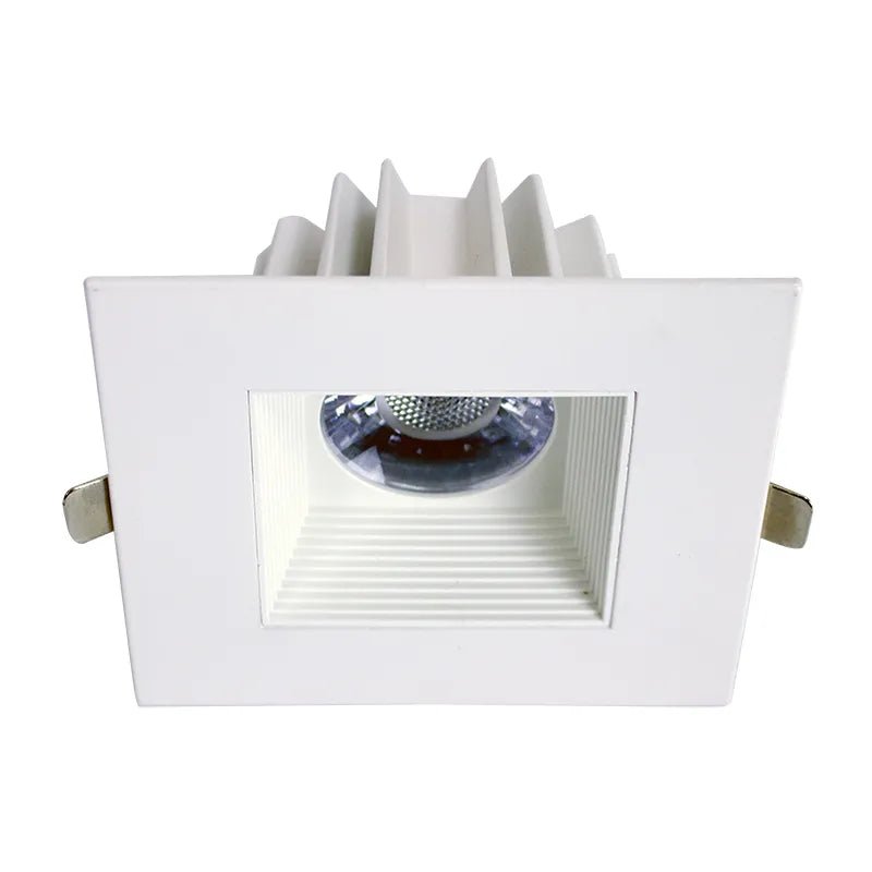 Westgate 4-inch white square LED wafer light, 15W, available in 2700K to 5000K color temperatures, energy-efficient ceiling lighting