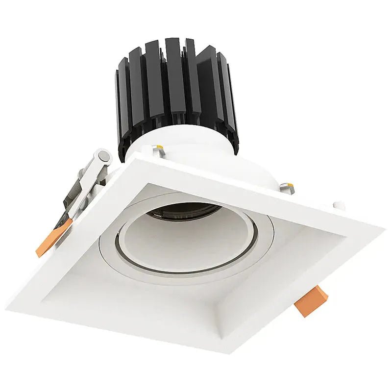 Westgate LED 4-inch white architectural winged recessed wafer light with single slot, 10W LED bulb for modern ceiling lighting.
