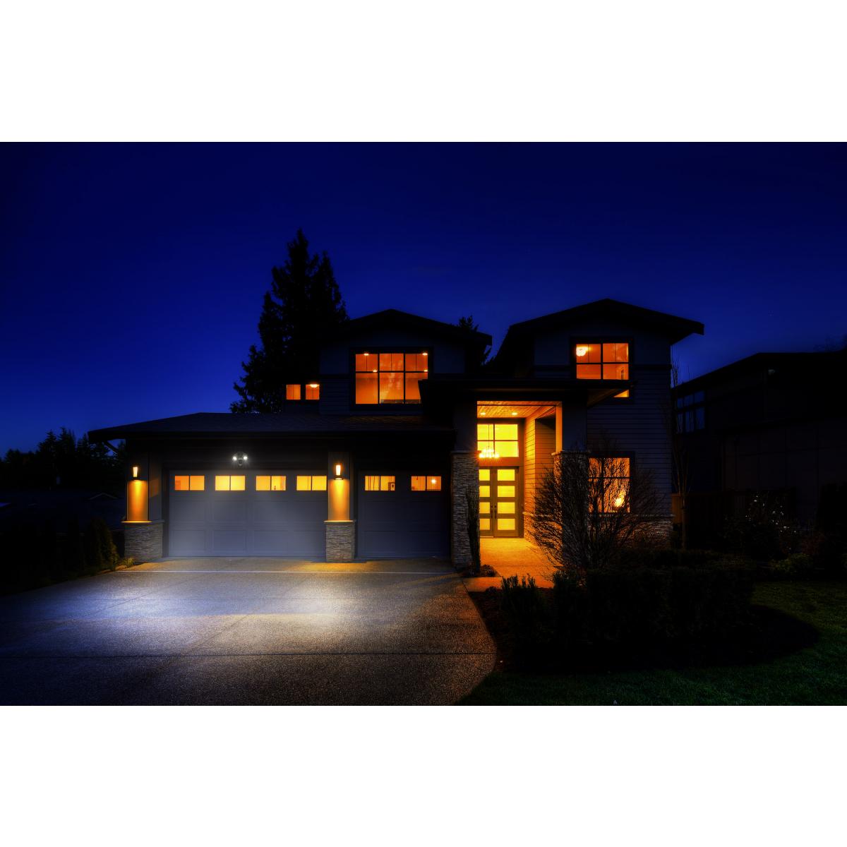 Satco Bullet Outdoor SMART Security Camera with Starfish enabled, brown finish, exterior lighting fixture for home security.