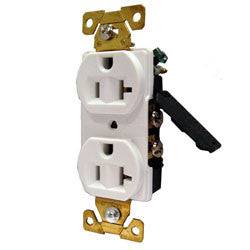 Spec Grade 20A Receptacle, White - Green Lighting Wholesale