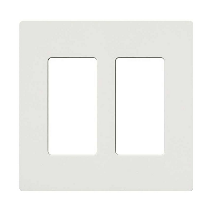 Lutron 2-Gang Wallplate in White - Green Lighting Wholesale