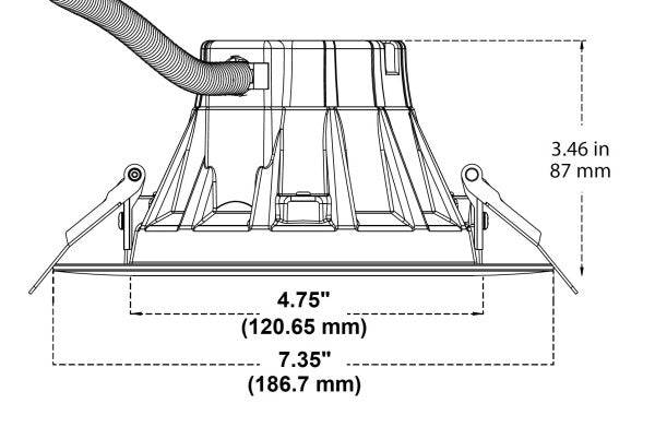 6 inch Recessed High-Output LED Downlight, Direct to Ceiling Kit, Black, 2700K - Green Lighting Wholesale