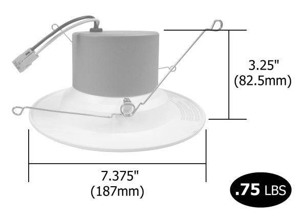 5/6 in. 800 Lumen LED Recessed Downlight Retrofit Light Fixture in Nickel, 4000K - Green Lighting Wholesale