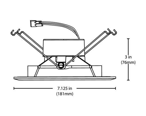 6 in. White Square LED Recessed Downlight in 3000K - Green Lighting Wholesale