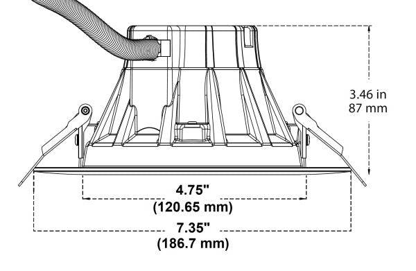 6 inch Recessed Commercial LED Downlight, Direct to Ceiling Kit, Black, 2700K - Green Lighting Wholesale