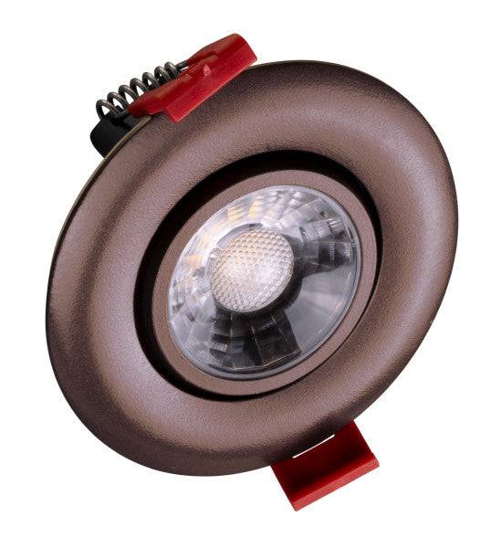 3-inch LED Gimbal Recessed Downlight in Oil-Rubbed Bronze, 2700K - Green Lighting Wholesale