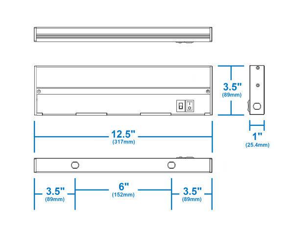 12.5-inch White Selectable LED Under Cabinet - Green Lighting Wholesale