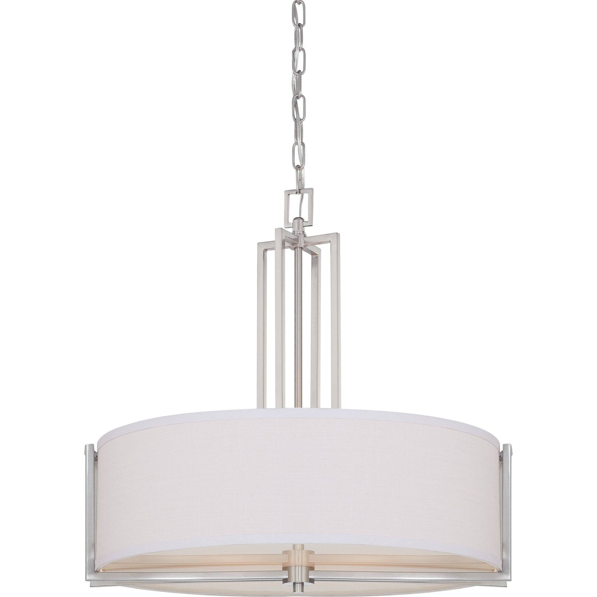 Nuvo 60/4756 Gemini Brushed Nickel Four Light Pendant - Green Lighting Wholesale