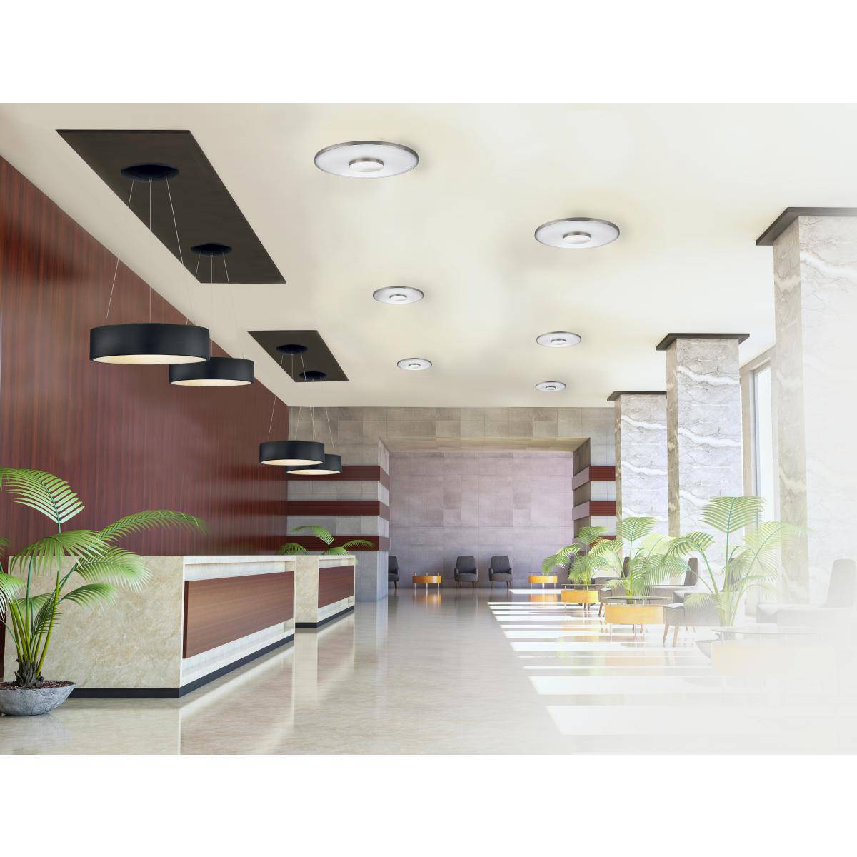 31.5 Watt; 17" Flush Mount LED Fixture; Round Shape - Green Lighting Wholesale