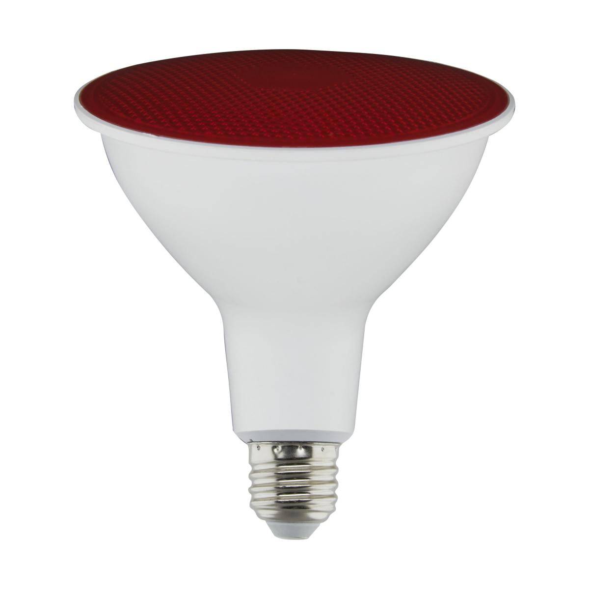 11.5 Watt PAR38 LED; Red; 90 degree Beam Angle; Medium base; 120 Volt - Green Lighting Wholesale