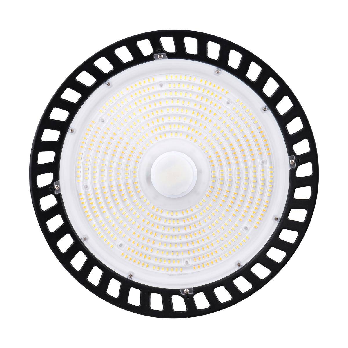 LED UFO High Bay CCT Select 3K/4K/5K , Watt Select 80W/100W/120W Black Finish - Green Lighting Wholesale