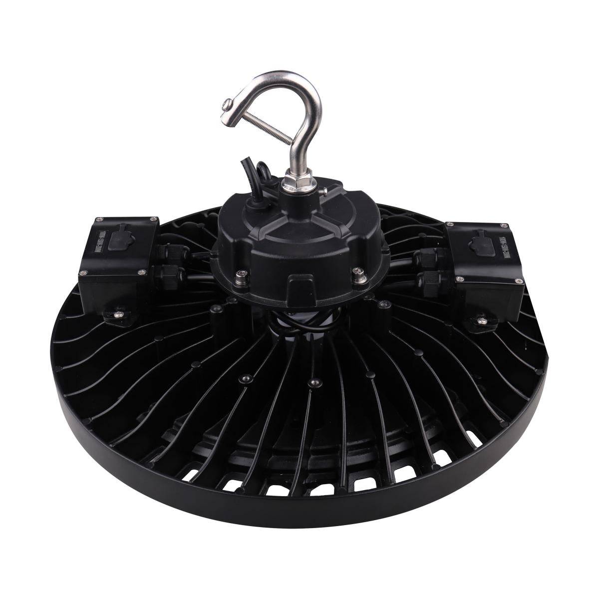 LED UFO High Bay CCT Select 3K/4K/5K , Watt Select 80W/100W/120W Black Finish - Green Lighting Wholesale