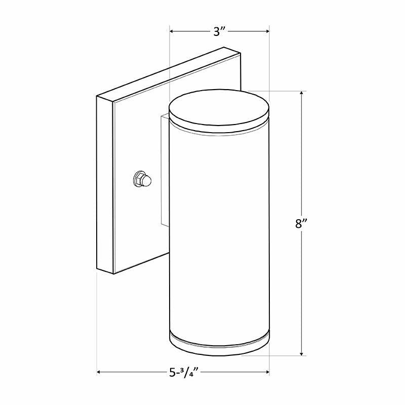 WMC3 - 3" Multi-Kelvin Brushed Nickel LED Wall Mount Cylinder Up/ Down Light - Green Lighting Wholesale