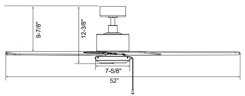 Aldea VIII 52" 4 Blade Indoor / Outdoor Ceiling Fan