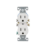 Eaton 15 -Amp White 125-volt Tamper Resistant Residential Duplex Outlet- Case of 10