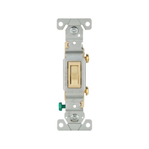 Eaton 15A Single-Pole Toggle Switch in Ivory, 120V - Cooper