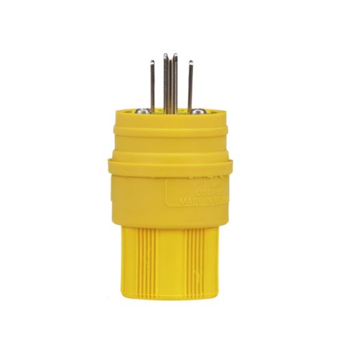 Eaton Cooper 15A, 125V watertight straight blade electrical plug with durable wiring device design.