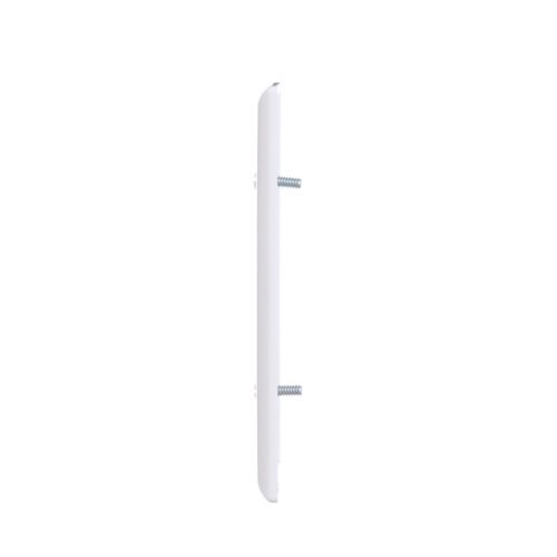 White Eaton standard single-gang toggle wallplate by Cooper, showing a sleek, smooth surface for wiring device installation.