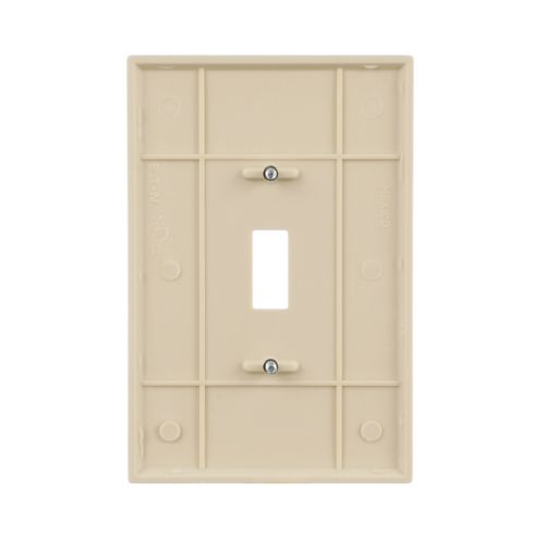 Eaton Oversize Toggle Wallplate, Ivory, Toggle Cutout, Single-Gang - Cooper