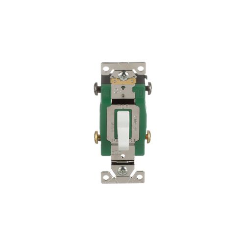 Eaton 30A Industrial Grade Toggle Switch in White- 120/277V