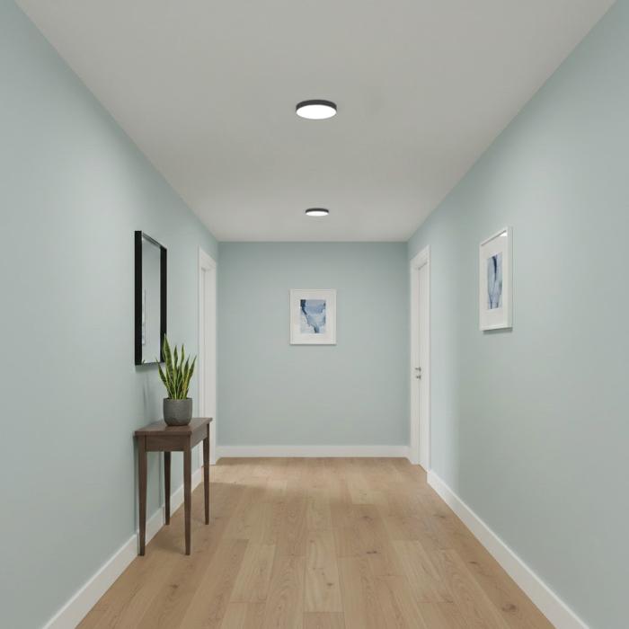 LED Black 9 Watt 5 Inch Surface Mount Fixture; CCT; Line Voltage Dimmable; 120V