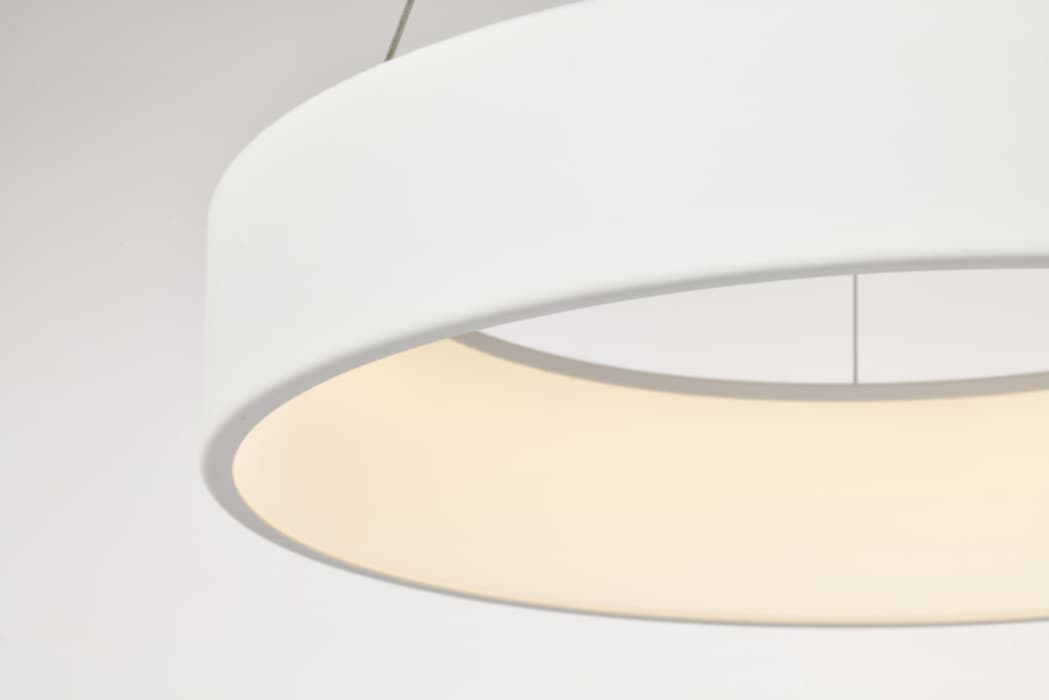 Satco LED 30W white orbit hollow circle pendant light with CCT selectable, 25.5 inches in diameter, modern lighting fixture