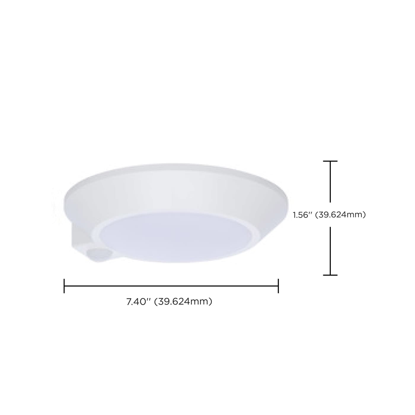 7-inch white LED disk ceiling light with occupancy sensor, adjustable color temperature from 2700K to 5000K, by Satco