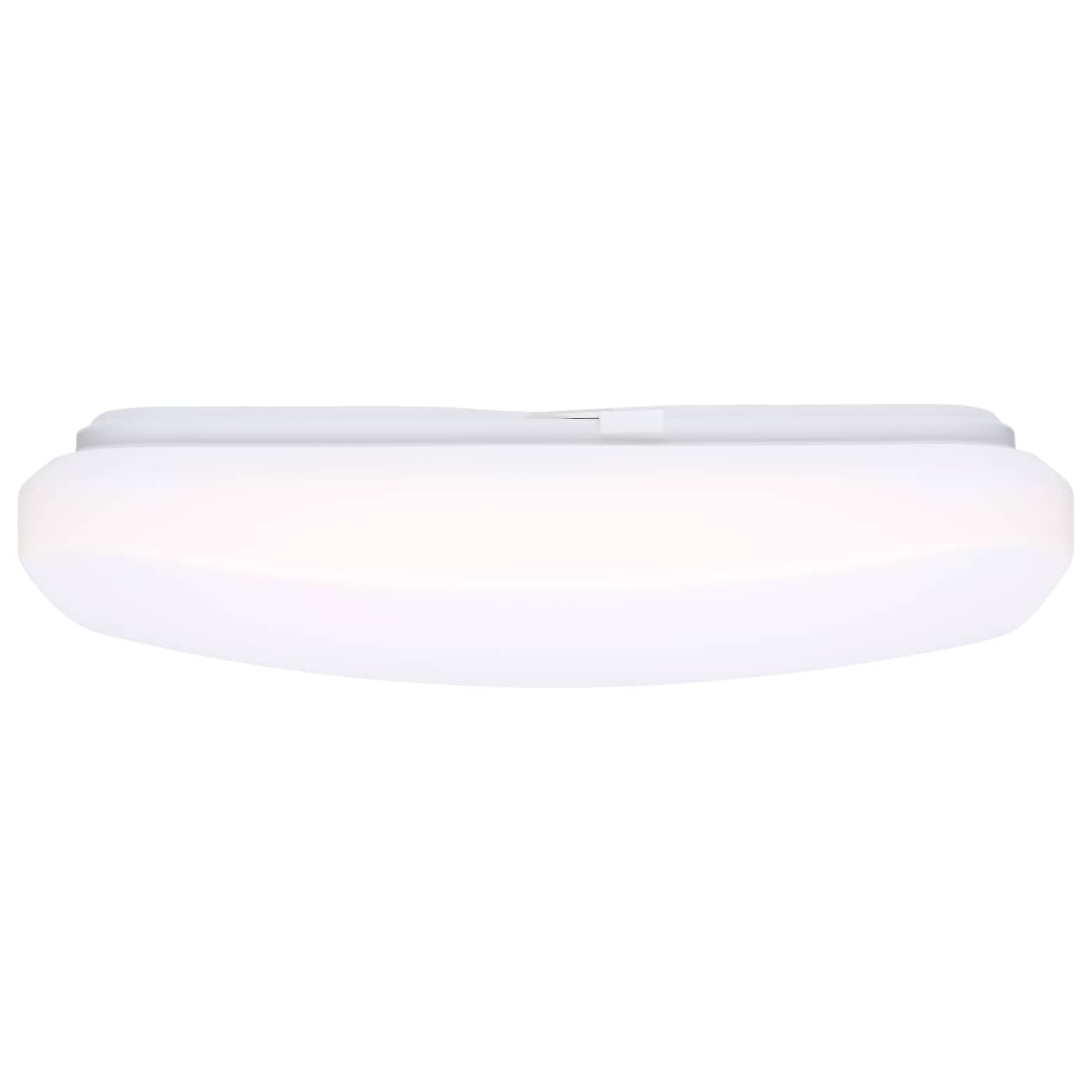 Satco 14-inch LED cloud fixture with sensor, square shape, 17W, adjustable CCT, 120V LED lighting fixture.