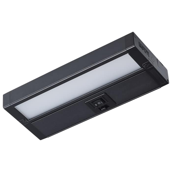 Satco LED dark bronze 8-inch under cabinet light, 5W, with adjustable color temperatures, 120V, perfect for kitchen or workspace.