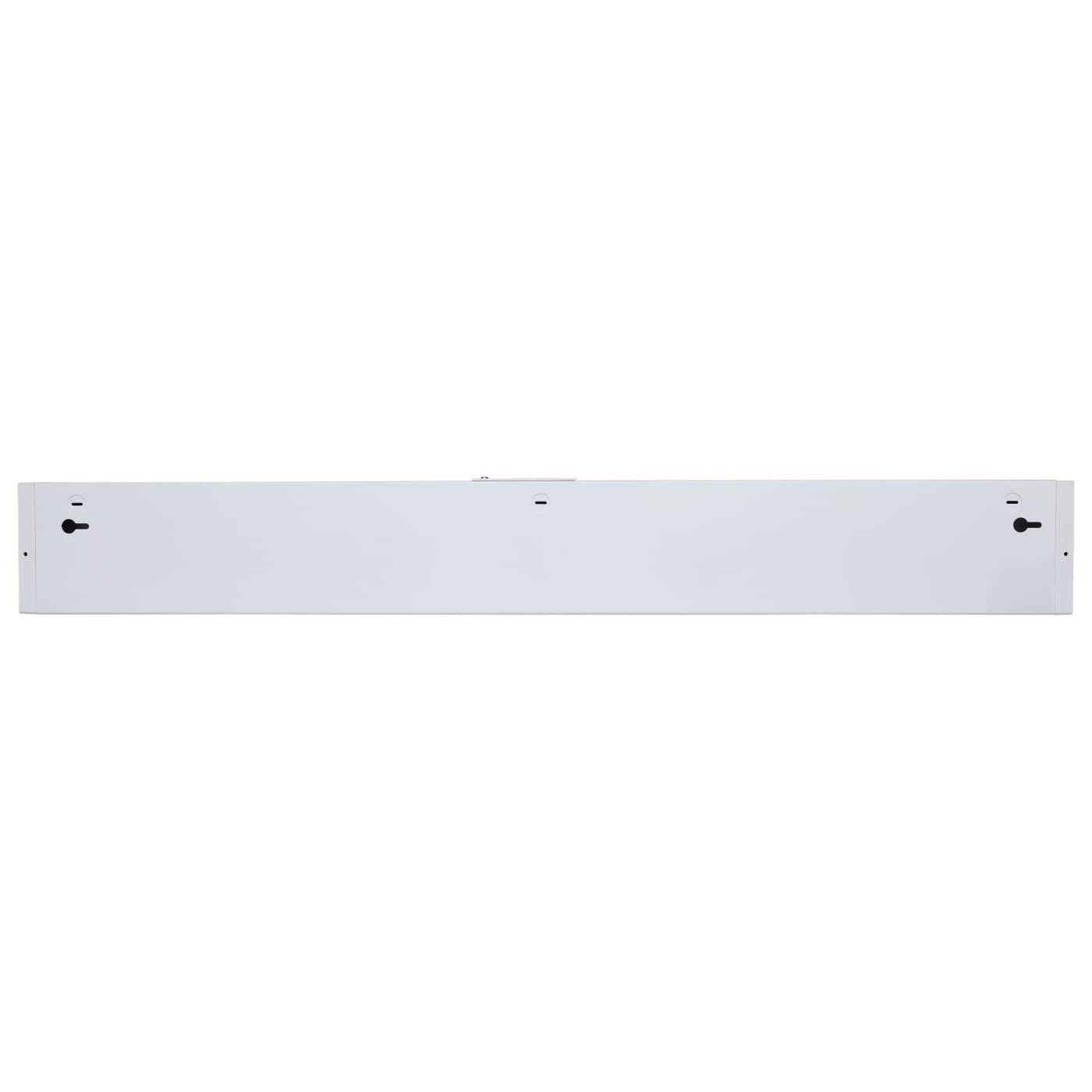 Satco 34-inch LED under cabinet light in white finish with RGB and tunable white lighting options.