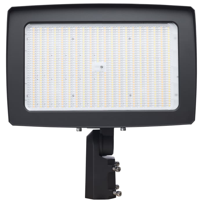 LED Flood Light; 300/250/200 Watt; 3K/4K/5K CCT; Beam Selectable; Bronze; 120-347 Volt w/ Photoeye - Satco