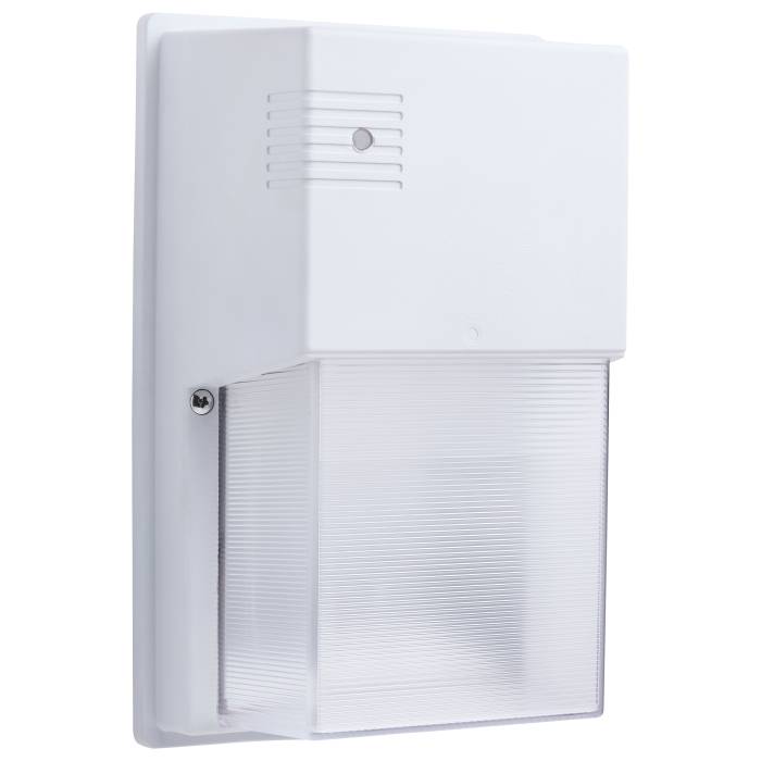 LED White Entryway Wall Pack; 10/15/20 Wattage Selectable; 30K/40K/50K CCT; w/ Photoeye