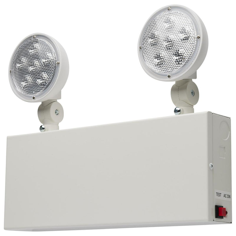 Emergency Light, 90min Ni-Cad backup, 120-277V, Dual Head, Universal Mounting, Steel/NYC - Green Lighting Wholesale, INC