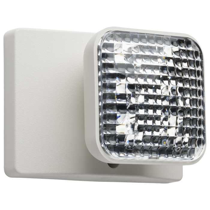 Remote Emergency Light, Low-Voltage Backup, Single Head; White Finish - Satco