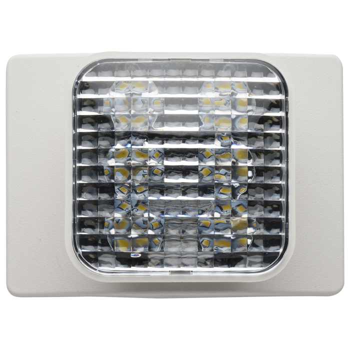 Remote Emergency Light, Low-Voltage Backup, Single Head; White Finish - Satco