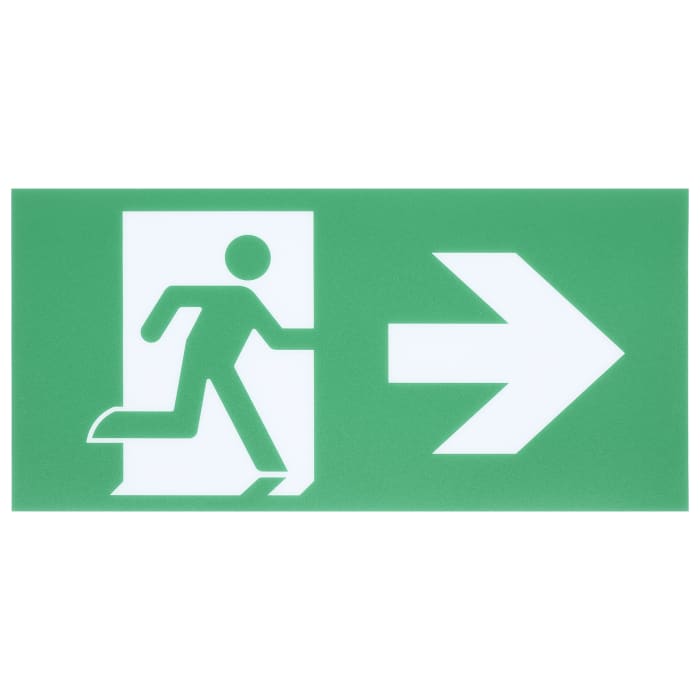 Running Man Green Combo Edge Lit Emergency Light; 120-347V; Single/Dual Face - Satco