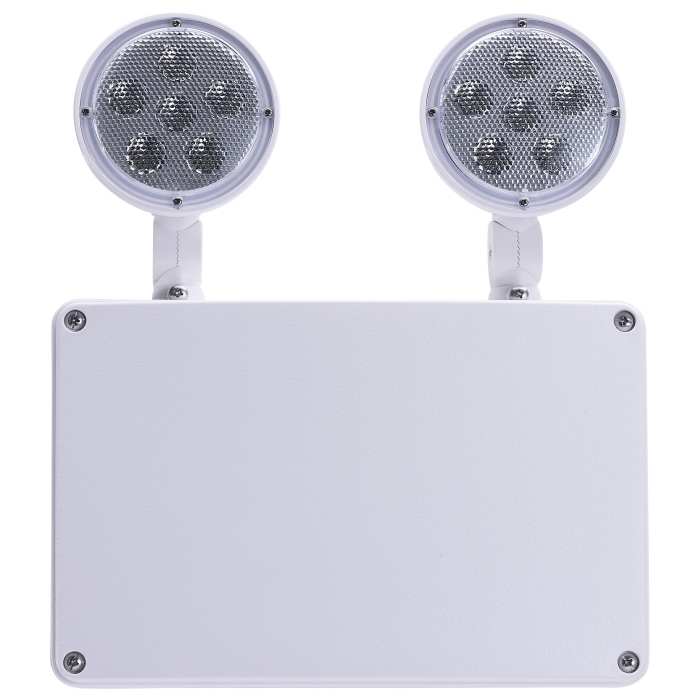 LED Wet Location Emergency Light; 120-347V; 2HR Backup; Universal Mounting; White Finish