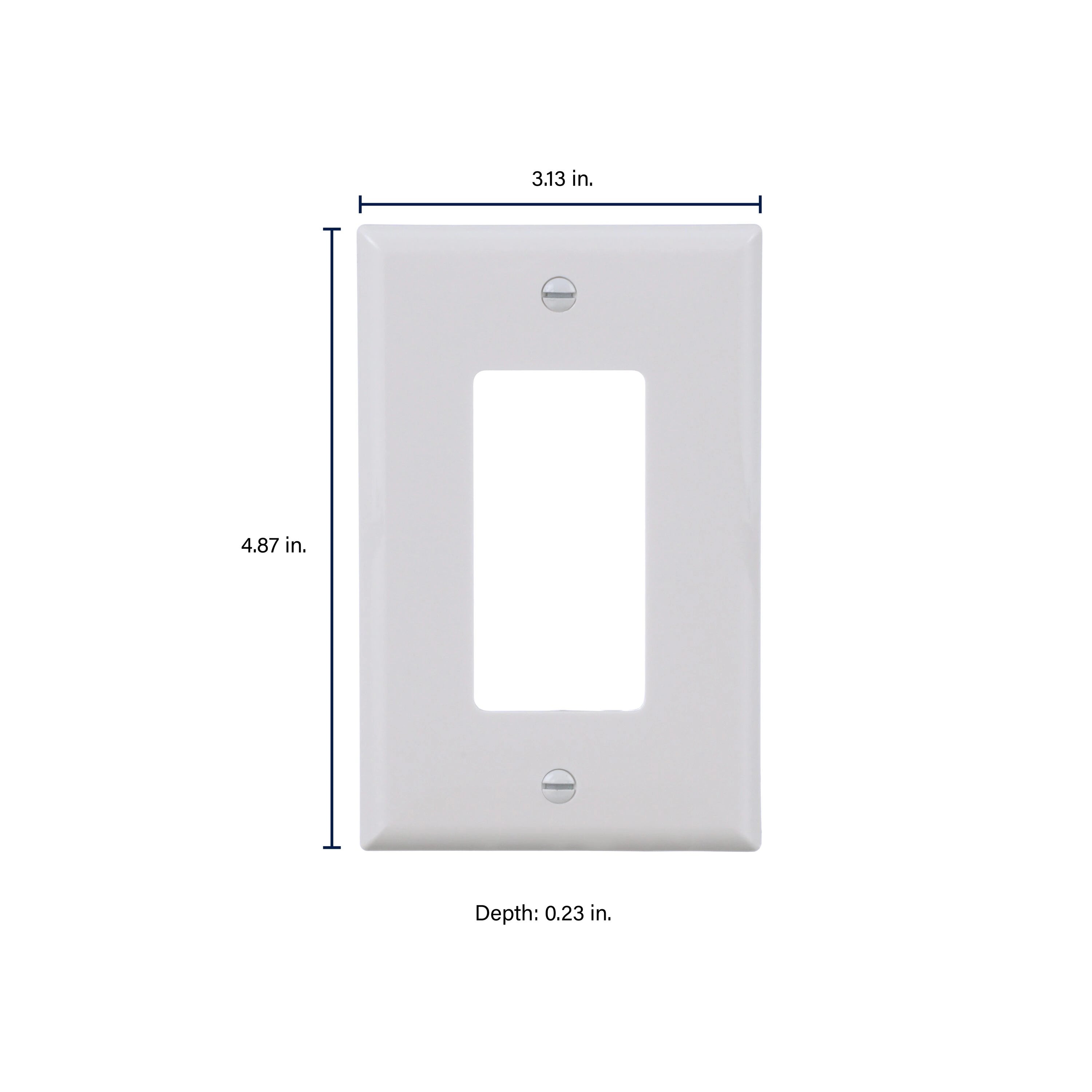Set of ten white Eaton Mid-Size Single Gang Decorator Wallplates for wiring devices by Cooper, ideal for wall outlet covers.