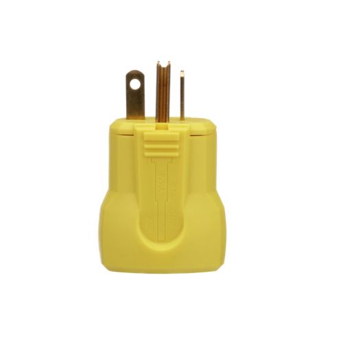 Cooper Eaton Quick Grip straight blade plug for wiring devices, #18-12 AWG, 20A, industrial 250V plug with secure grip and metal contacts.