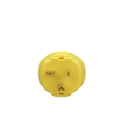 Eaton Quick Grip straight blade plug for #18-12 AWG wiring, 20A, industrial use, 250V, Cooper wiring device product image