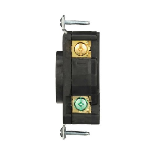 Eaton 20A color-coded locking receptacle in gray and black with ultra grip, industrial wiring device by Cooper, rated 277V.